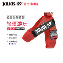 Julius K9轻量化狗胸背带防爆冲狗链柯基法斗金毛柴犬牵引魔术贴