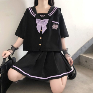 女装 宽松性感jK制服套装 大佬 260斤可爱伪娘衣服初学者夏季 大码