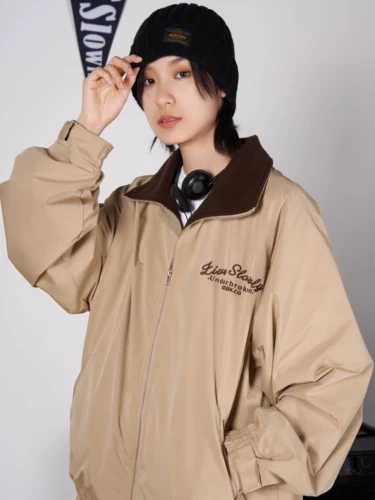 Японская ретро бархатная куртка для влюбленных, с вышивкой, увеличенная толщина, оверсайз