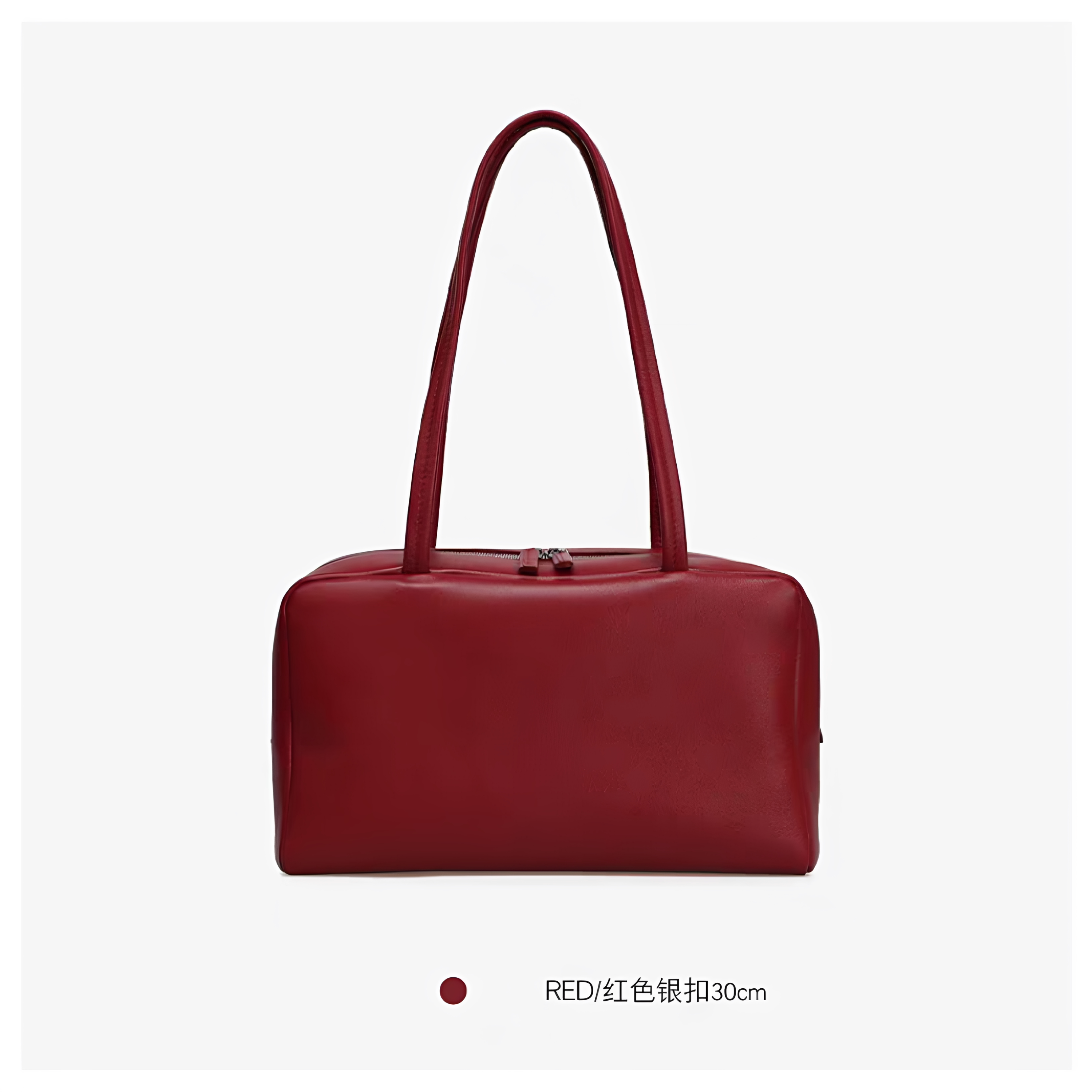 Row Astra意大利小羊皮极简保龄球手提单肩真皮包包 jennie同款