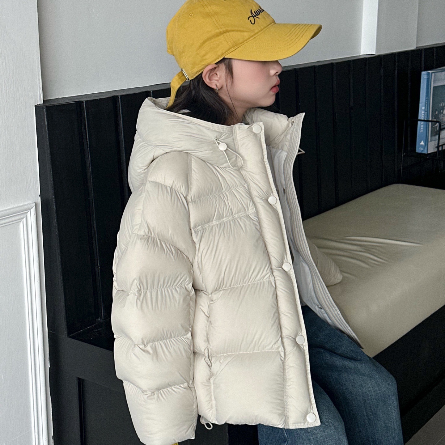 韩国儿童泡芙羽绒服2025冬新款男女童中大童连帽加厚亲子洋气外套