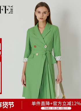 莱芙艾迪儿时尚西装领开春外套收腰显白轻熟风气质通勤1E1W68100