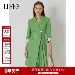 莱芙艾迪儿时尚西装领开春外套收腰显白轻熟风气质通勤1E1W68100