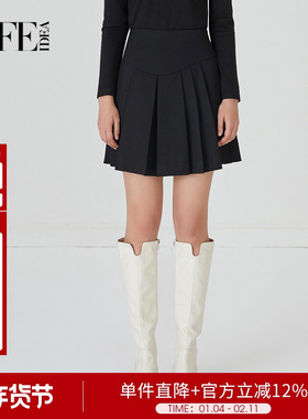 莱芙艾迪儿减龄学院风百褶裙短裙高腰百搭半身裙1E3Q81189