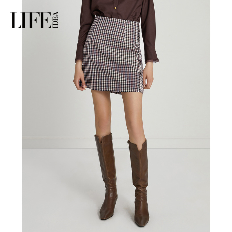 【商场同款】莱芙艾迪儿早春新品半身裙女复古显瘦短裙1E4Q81232