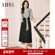 莱芙艾迪儿气质百搭25年秋冬黑色经典 休闲出游通勤背带裙半身裙女