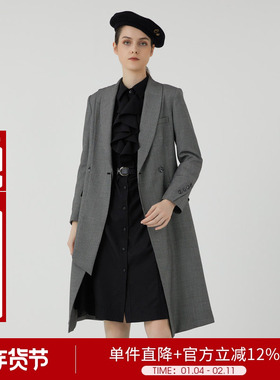 莱芙艾迪儿商场同款风衣长外套女修身通勤穿搭1D3W61131