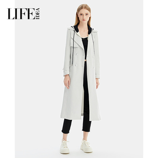 莱芙艾迪儿时髦经典 休闲慵懒风气质外套 高级感长风衣女秋冬新款