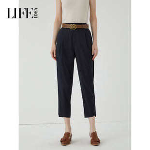 直筒裤 莱芙艾迪儿品牌女装 女春新款 九分裤 利落剪裁时髦休闲裤