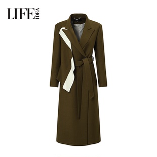 莱芙艾迪儿都市通勤OL风简约大气大衣女秋冬新款 挺括有型小众外套