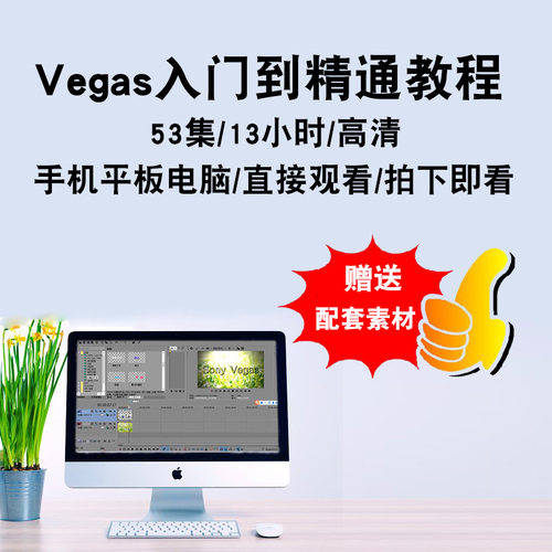 Sony Vegas Pro14视频教程 影视后期剪辑速成入门到精通 在线课程
