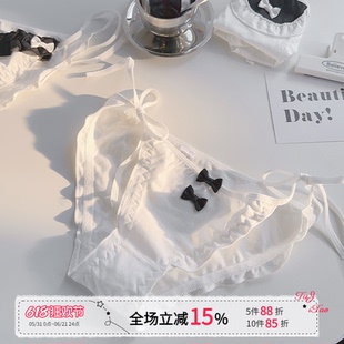 铃木千夏~可爱女生纯棉内裤绑带可解开制服少女系带大码短裤性感