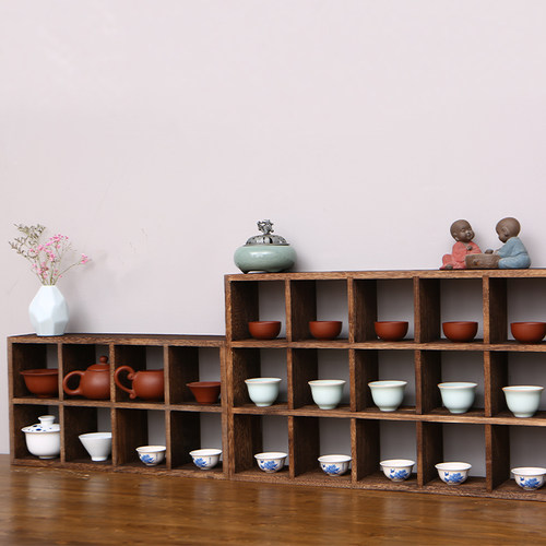 茶杯架茶具架多宝阁实木壁挂架