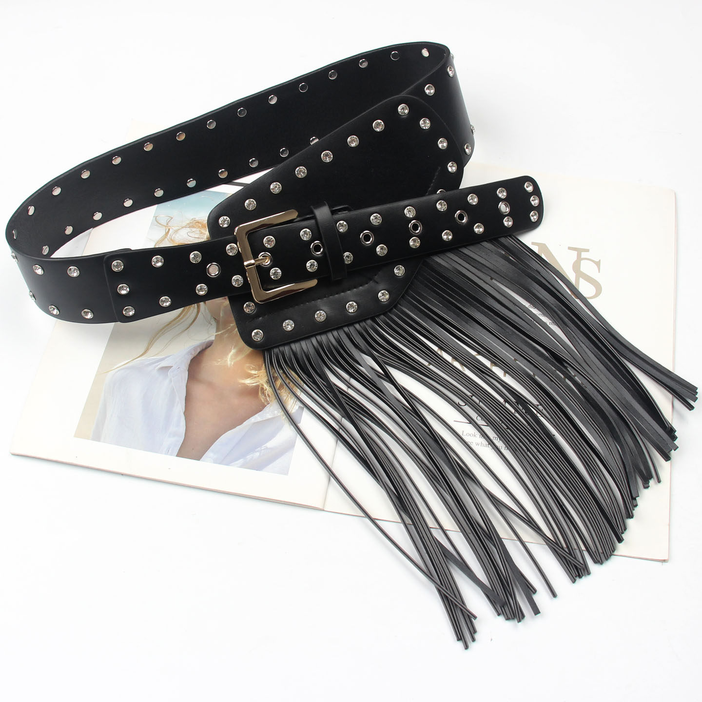 朋克复古铆钉宽腰带女士装饰配裙子毛衣外套个性时尚y2k宽腰封咖,服饰配件/皮带/帽子/围巾,腰带/皮带/腰链,淘宝优惠券,粉丝福利购,淘宝优惠卷