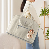 新款 大容量旅行包女手提袋可套拉杆箱可折叠轻便扩容斜挎行李包