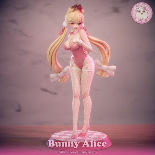 白模现货, 绝区零,爱丽丝兔女郎,双版本,17cm,定制比例涂装请私聊