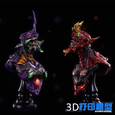 新世纪福音战士 EVA 初号机二号机国际象棋 胸像摆件 gk 成品白模