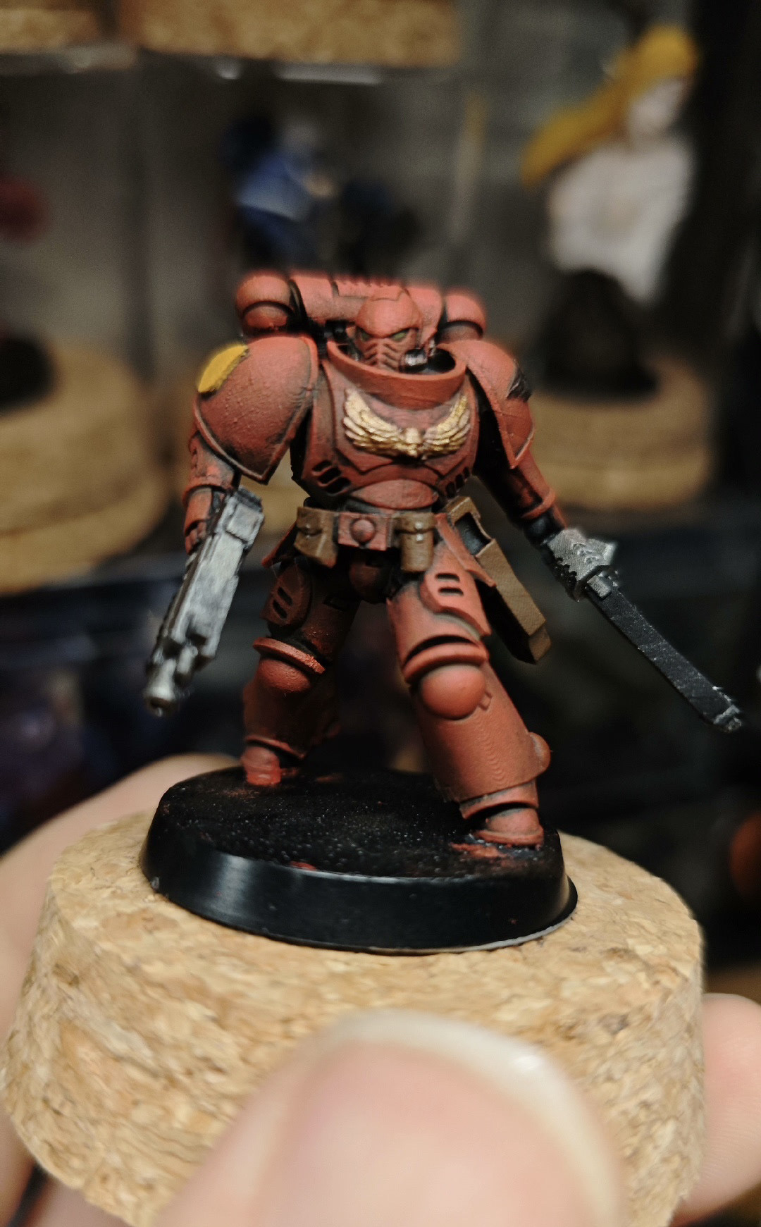 【战锤40k】星际战士  圣血天使 打印件涂装成品 效果:轻微做旧