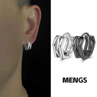 合金耳饰 耳钉新款潮耳环女耳圈潮流帅气个性男款耳扣小众简约