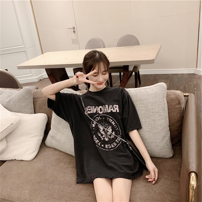 Black T-shirt women ins Easy Korean Edition European goods Big version Mid length version half sleeve Under clothes Missing Short sleeved T-shirt Summer wearin the Accessories/Leather belt/Hat/Muffler , 中老年服配 category - from Buy2taobao.com to provide professional Taobao agent buy service