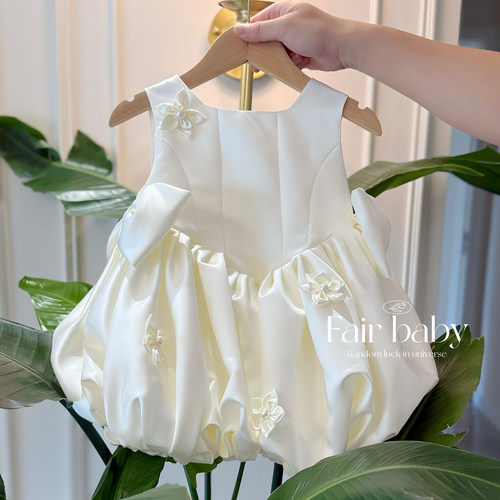 女童生日周岁礼服儿童花童婚礼公主裙高端西式周岁礼服蓬蓬裙夏季