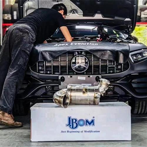 适用奔驰A45/CLA45/GLA45改装MACH5/JBOM/HJS/RES头段中尾排气管