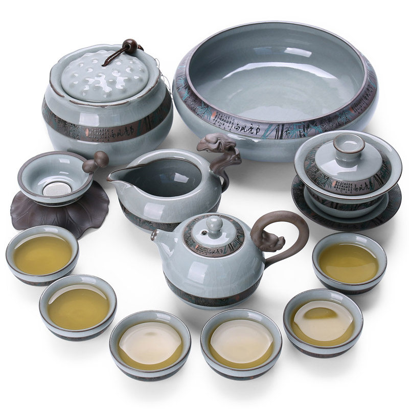 Baili Tang Ruyao ceramics Kungfu Online Tea Set Make tea Ge a complete set Japanese household Cover bowl Binglie Glazein the Tableware , Tea set , Kung Fu Tea  category - from Buy2taobao.com to provide professional Taobao agent buy service