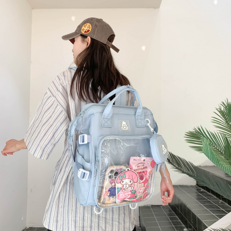 原创爆款日常百搭透明痛包休闲背