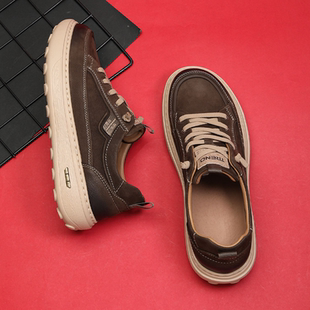 宽脚男鞋冬2026新款男款休闲头层牛皮一脚蹬低帮软底鞋子男鞋板鞋