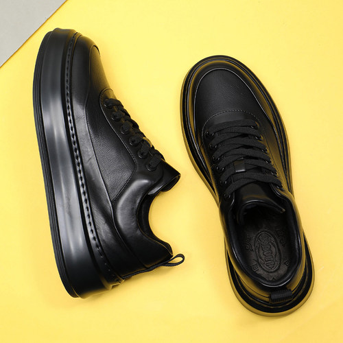 沸梵头层牛皮发泡轻软增高鞋子棉