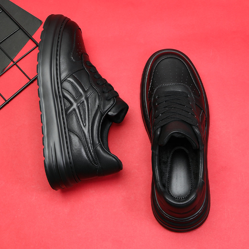 真皮板鞋保暖棉鞋发泡软底舒适