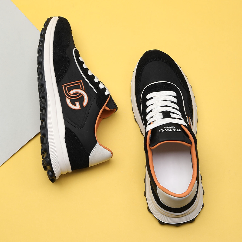 黑色阿甘鞋男款2026新款春季软底时尚布面厚底轻便透气运动鞋男