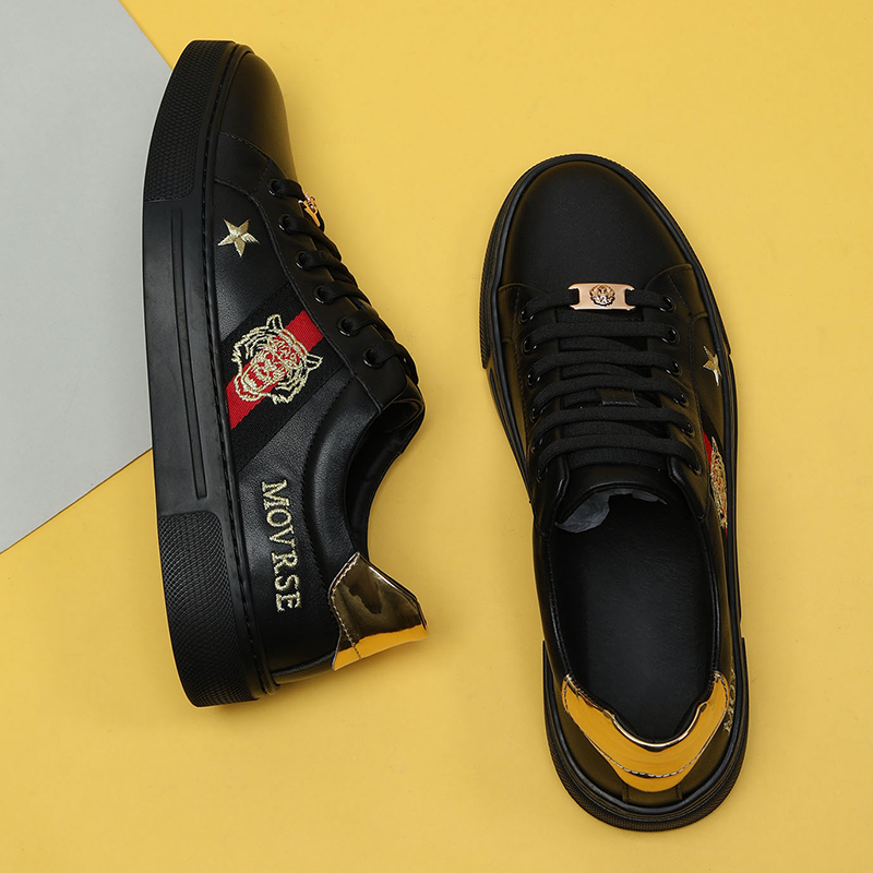 头层牛皮板鞋男欧洲站潮鞋百搭