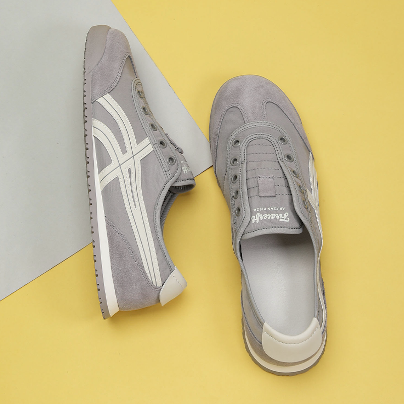 布面运动时尚休闲板鞋男款2026新款透气薄款春夏季薄底一脚蹬男鞋