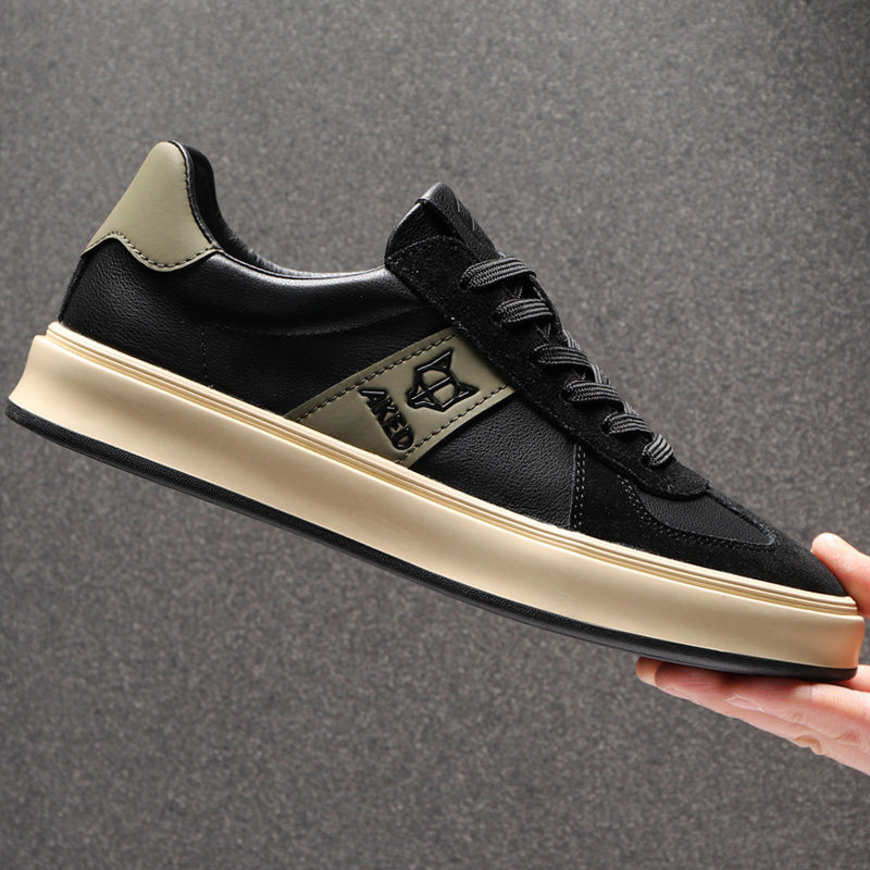 VIFIRFAR头层牛皮男鞋2025新款秋冬休闲鞋舒适耐磨真皮黑色板鞋男,流行男鞋,休闲板鞋,淘宝优惠券,粉丝福利购,淘宝优惠卷