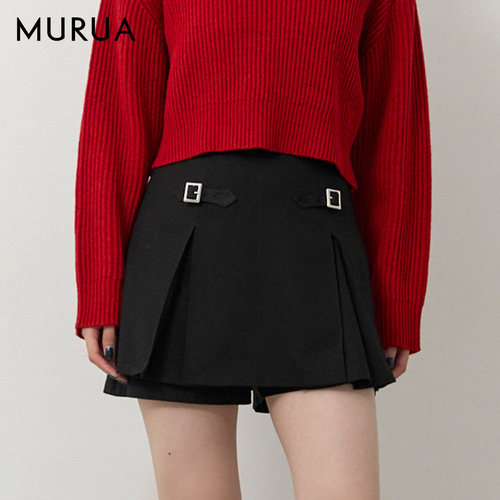 MURUA25秋冬新品假两件半身裙裤