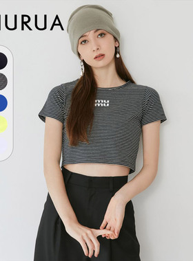 MURUA2024春季新款休闲甜酷风短款内搭纯欲百搭通勤T恤0124227052