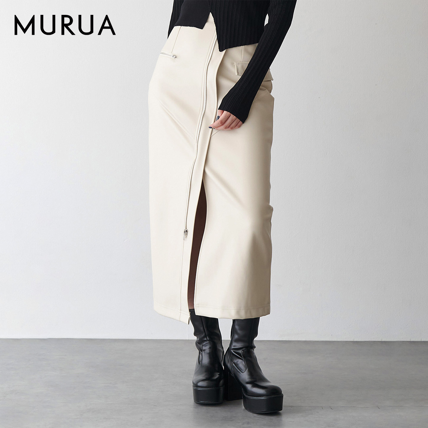 MURUA25秋季新品高腰修身半身裙