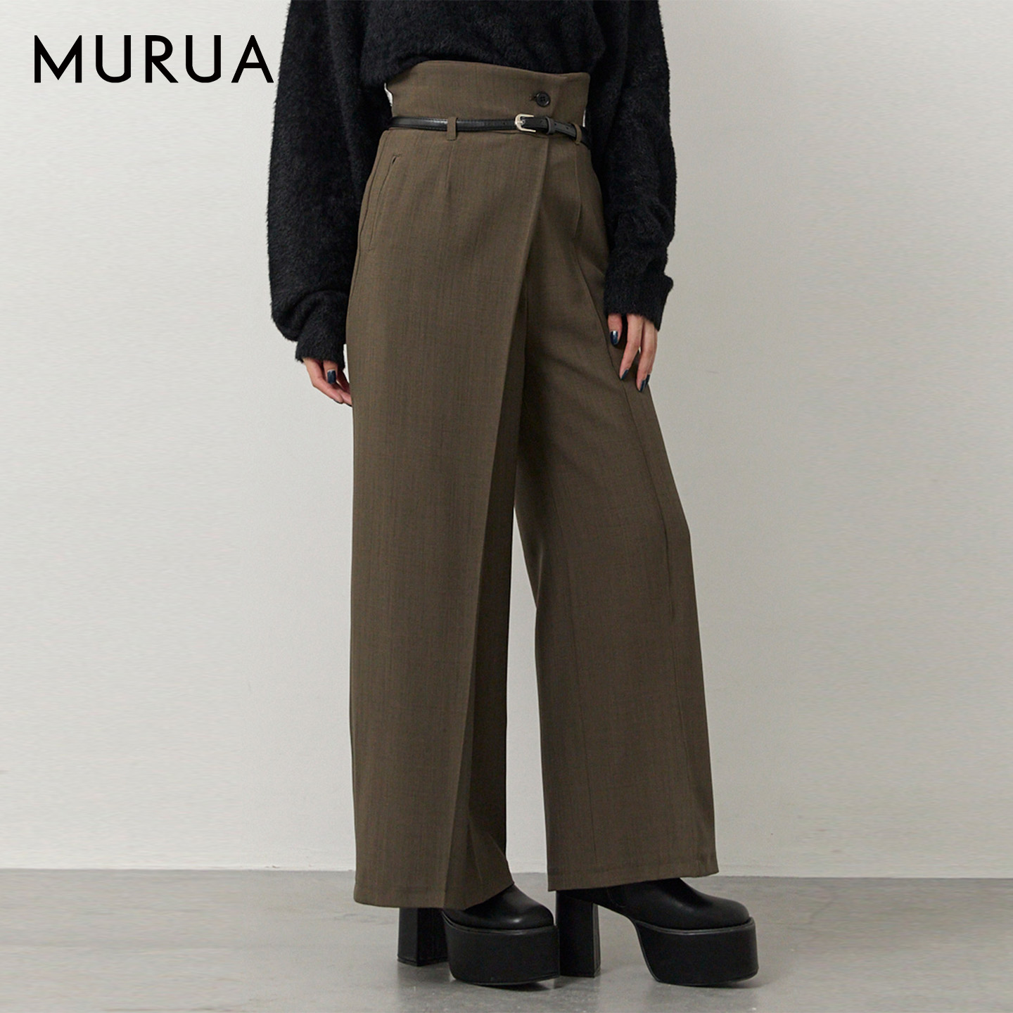MURUA25秋冬新品阔腿西装休闲裤