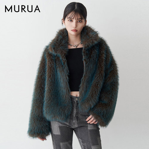 MURUA25秋冬新品仿皮草夹克外套