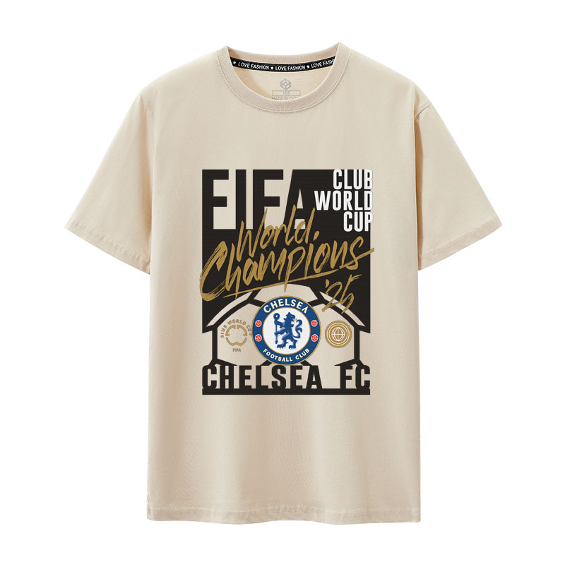 2025年短袖T恤世俱杯切尔西夺冠纪念衫冠军T恤帕尔默足球球迷衣服