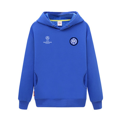 2025秋冬新款连帽卫衣套头欧冠国际米兰国米足球意甲迷纪念帽衫运