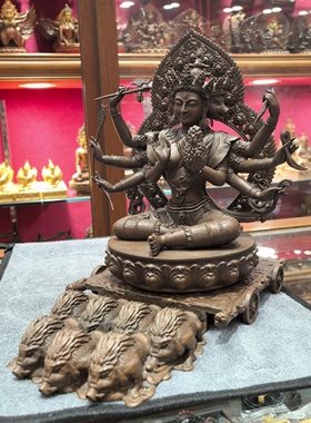 斗姆元君/摩利支天/紫铜摆件纯铜26cm藏传/具光fo母/佛像铜像摆件