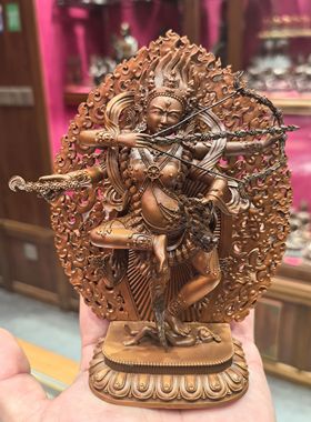 作明佛母/红度母/咕噜咕咧佛母/15cm佛像铜像梵天佛堂供奉摆件