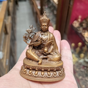 尼玛扎巴法王/月亮法王/7公分紫铜佛像梵天佛堂供奉摆件