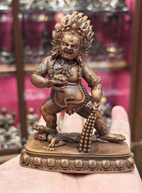 黑财神/五色财神/黄财神/赞拉色波/财神/10cm紫铜随身佛佛堂摆件