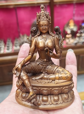 绿度母/度母/度姆/卓玛/多吉度母/绿度姆10cm紫铜佛像佛堂摆件