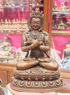 金刚总持/多杰羌/持金刚/25cm红铜佛像梵天藏传佛堂供奉摆件