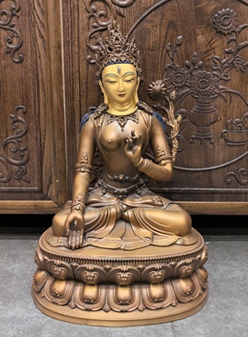 白度母/白度姆/度母/卓玛/扎那巴扎尔度母/46cm红铜梵天藏传佛像