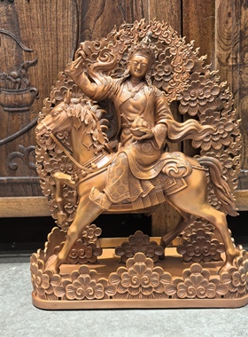 阿企佛母/阿企秋吉卓玛/骑马阿企佛母/阿奇佛母/33cm红铜佛堂佛像